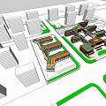Modern School Jinan School Plot 3d model