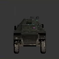 Armored Military Vehicle With Camouflage Coating Large Off Road Wheels And Tactical Antenna