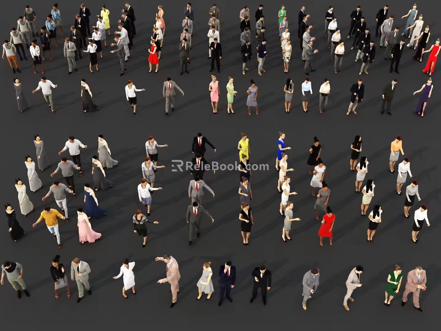 Modern Multiplayer Restaurant Business Figures Series 3d model