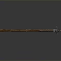 Traditional Medieval Axe Weapon With Wooden Handle And Metal Head Design