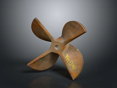 Three Bladed Metal Daily Living Product With TH30 Mark As Home Essential Item 3d model