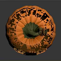 Orange Jack o Lantern With Carved Face Green Stem And Halloween Decoration