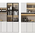 Modern Wine Cabinet 3d model