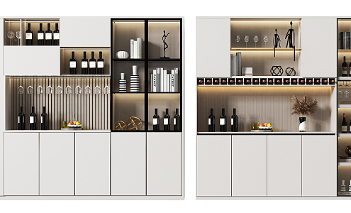 Modern Wine Cabinet 3d model