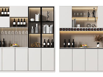 Modern Wine Cabinet 3d model