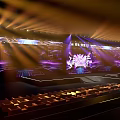 Grand Stage Design With Bright Stage Lights And Large LED Screen