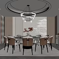 New Chinese-style private dining box 3d model
