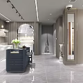 Modern Luxury Jewelry Store Interior With Display Cabinets And Decor