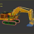 Yellow Crawler Type Heavy Duty Utility Vehicle With Mechanical Arm And Bucket
