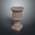 Elegant Decorative Sandstone Flower Pot With Carved Design For Garden Plants