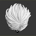 Black Character Head Model With Short White Hair Detailed 3D Render