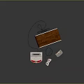 Vintage Electronic Appliances Featuring Retro TV Game Console Controllers And Cartridge