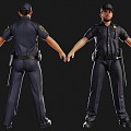 Police European and American soldiers American police officers American patrol officers foreign police officers foreign patrol officers 3d model