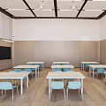 Modern Classroom Special Students Orientation Training Classroom 3d model