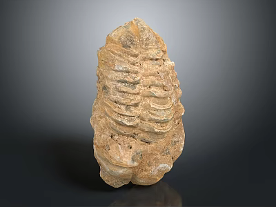 Prehistoric Trilobite Fossil With Segmented Exoskeleton And Natural Surface Texture 3d model