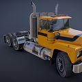 Classic Semi Truck Modern Truck 3d model