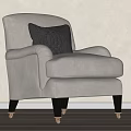 Middle Style Single Sofa 3d model