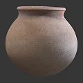 Handmade Rustic Clay Pot With Brown Color And Round Shape