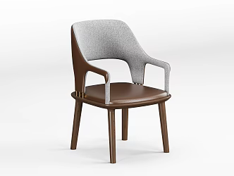 New Chinese Dining Chair Armchair Dining Chair 3d model