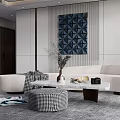 Modern Sofa Coffee Table Combination Special-shaped Sofa Coffee Table Combination 3d model