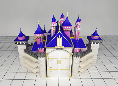 European-style castle 3d model