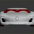 Renault Futuristic Concept Car With Silver Body Red Roof And Sleek Design
