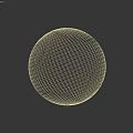 Modern Textured Concrete Sphere Decorative Element Against Speckled Gray Wall