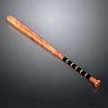 Classic Wooden Baseball Bat With Black Striped Handle And Smooth Finish