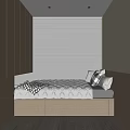 Modern Tatami Bedroom Interior Design With Wooden Storage Cabinets And Window Blinds