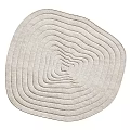 Light Gray Rugs With Layered Circular Pattern Design