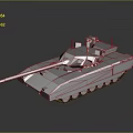 Modern Military Tank In Green Camouflage Featuring Turret And Track Structure
