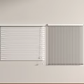 White Horizontal And Vertical Window Blinds For Modern Home Interior Design 3d model