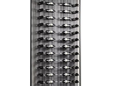 Elegant Wine Cabinet With Multiple Shelves And Neatly Arranged Wine Bottles 3d model