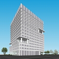 Modern Office Building Simple Office Building Commercial 3d model