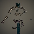 Bikini Armor Combat Costume Weapon Sword Armor Female Armor 3d model