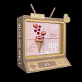 Interactive Area With Vintage TV Displaying Summer Ice Cream And Strawberry Cone