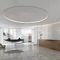 Landscaping at the front desk of the sales department 3d model