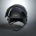 Durable Black Tactical Helmet With Reinforced Shell Ear Flaps And Adjustable Straps 3d model