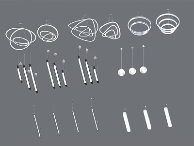 Modern chandelier 3d model