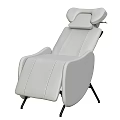 White Leather Medical Examination Chair With Adjustable Headrest And Recline Function