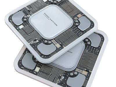 High Performance Processor Chip With Detailed Circuit Board Design And Components 3d model