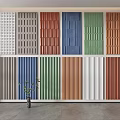 Colorful Wall Panels With Various Textures And Designs For Interior Design 3d model
