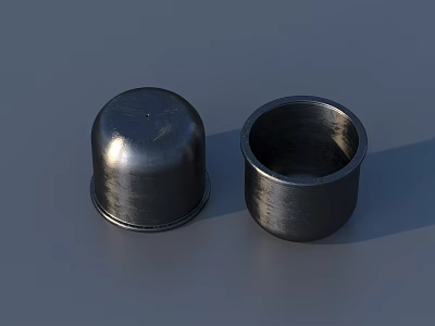Metal Garden Decorative Containers With Lid And Open Top For Outdoor Use 3d model