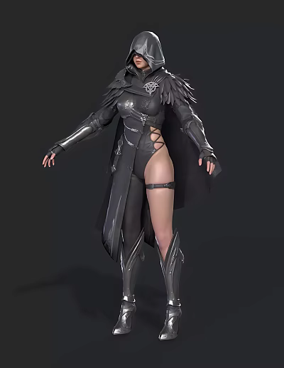 Modern Woman Warrior Modern Woman Beauty Woman Warrior Female Assassin game 3d model