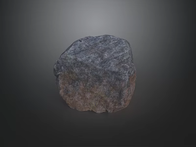 Natural Rockery Stone With Rough Gray Brown Surface Texture For Garden 3d model