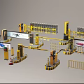 Entrance gate access control 3d model