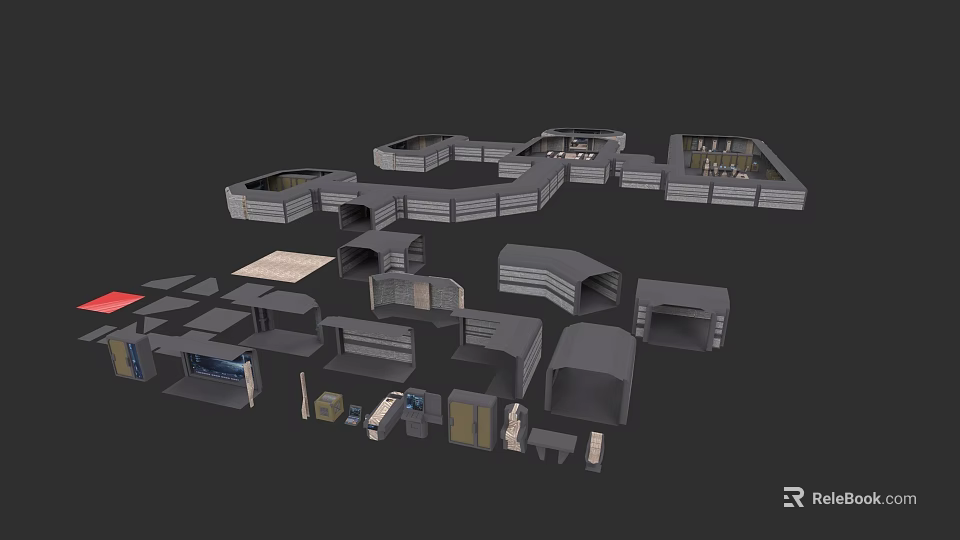 3D Models of Electronic Appliances Components with Various Shapes and Structures 3d model 