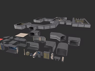 3D Models of Electronic Appliances Components with Various Shapes and Structures 3d model