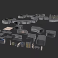 3D Models of Electronic Appliances Components with Various Shapes and Structures