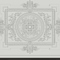 European-style ceiling line 3d model